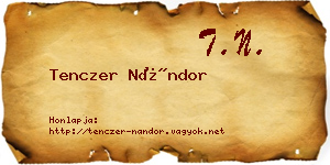 Tenczer Nándor névjegykártya