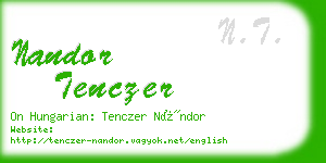 nandor tenczer business card